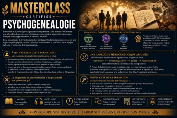 Psychogénéalogie : une formation structurée pour analyser les transmissions familiales