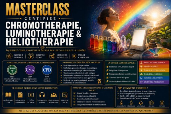 Formation en Chromothérapie, luminothérapie et héliothérapie
