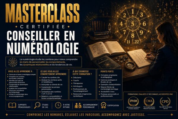 Formation Numérologie&nbsp;: Apprenez à réaliser des thèmes numérologiques et des lectures symboliques structurées